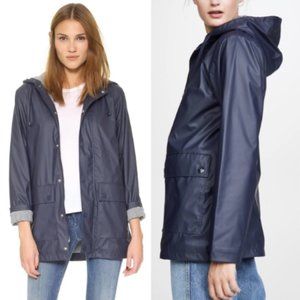 Petit Bateau Cire Raincoat Rain Jacket Navy XS